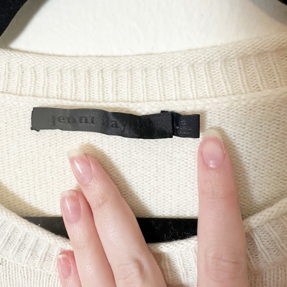 Jenni Kayne Everyday Sweater Cream Off White Wool Cashmere Small - Picture 5 of 8